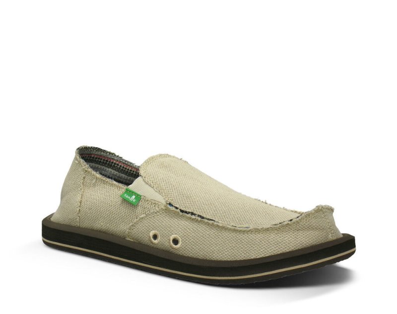 Chaussures Sanuk Hemp Homme - Vert Clair Olive AFVHRL695
